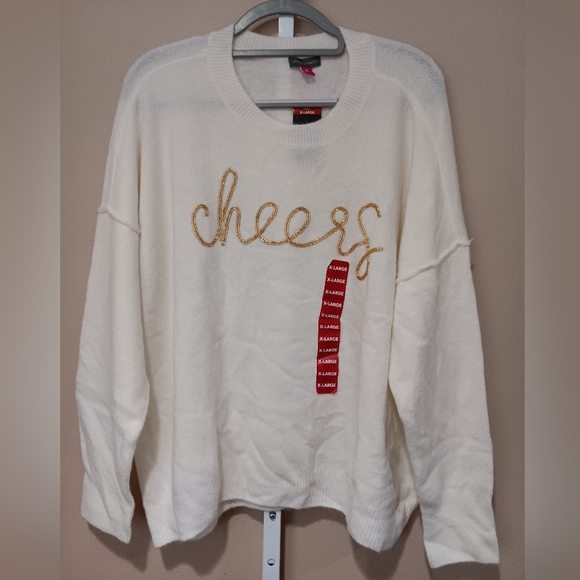 Vince Camuto Women's (Size XL) Off-White Warm Cozy Festive Holiday Sweater (NWT) - Picture 1 of 10